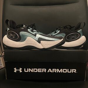 Under Armour Kids Sneakers - Black and Light Blue